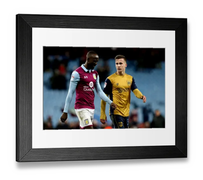 Framed Print : Aston Villa vs. Bristol City: Joe Bryan vs. Albert Adomah Clash at Villa Park (Sky Bet Championship)