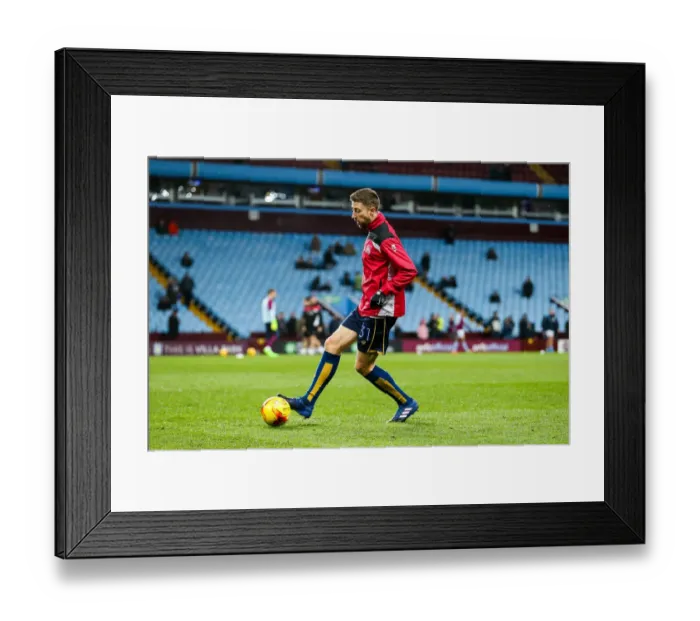 Framed Print : Bristol City's Jens Hegeler Warming Up Ahead of Aston Villa Clash at Villa Park