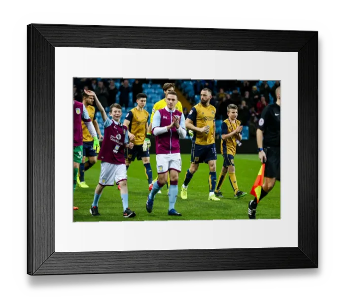 Framed Print : Bristol City's Aaron Wilbraham Leads Out Team at Villa Park (Aston Villa v Bristol City, Sky Bet EFL Championship)