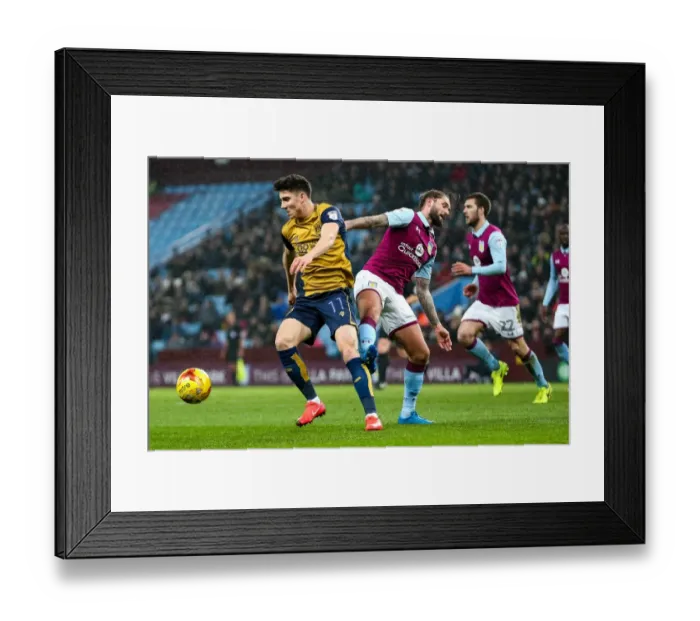 Framed Print : Challenge at Villa Park: O'Dowda vs Jedinak in Aston Villa vs. Bristol City Championship Clash Framed Print : Challenge at Villa Park: O'Dowda vs Jedinak in Aston Villa vs. Bristol City Championship Clash