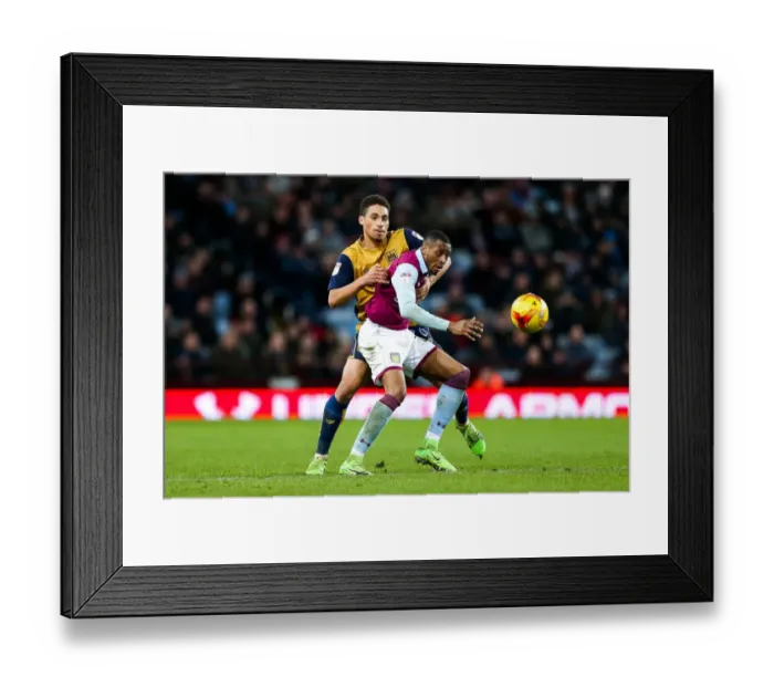 Framed Print : Kodjia vs Vyner: Intense Battle at Villa Park - Aston Villa vs Bristol City, Sky Bet EFL Championship