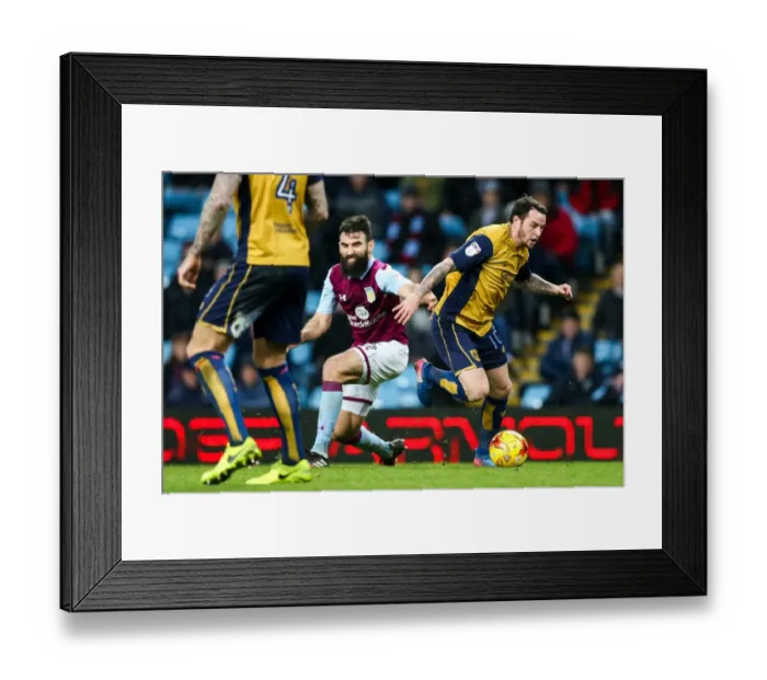 Framed Print : Challenge at Villa Park: Lee Tomlin vs Mile Jedinak (Aston Villa vs Bristol City, Sky Bet EFL Championship)