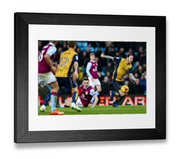 Framed Print : Leap Past Villa: Tomlin's Escape at Villa Park, 2017