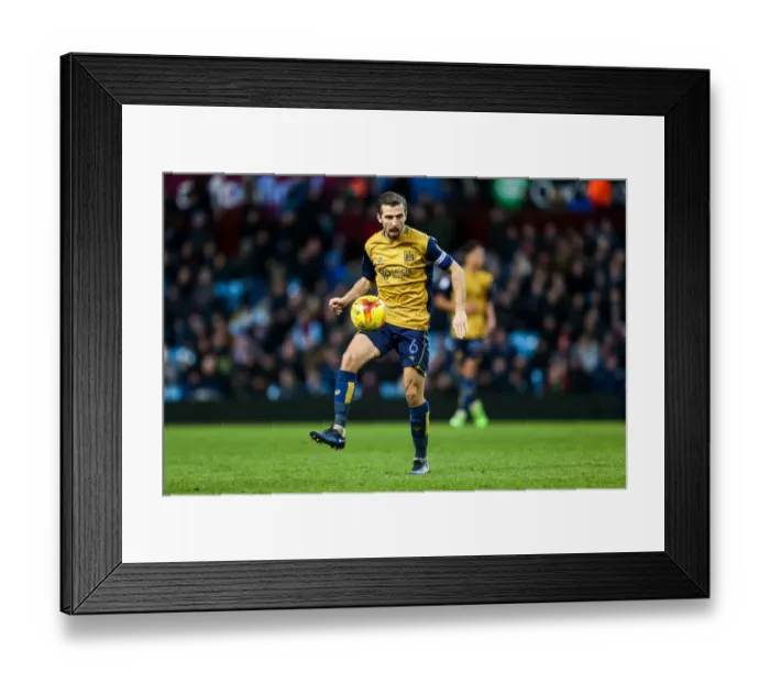 Framed Print : Gary O'Neil in Action: Aston Villa vs. Bristol City, Sky Bet EFL Championship (February 2017)