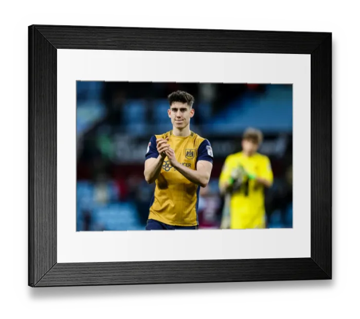 Framed Print : Bristol City's Callum O'Dowda Shows Appreciation to Fans After 2-0 Defeat by Aston Villa Framed Print : Bristol City's Callum O'Dowda Shows Appreciation to Fans After 2-0 Defeat by Aston Villa
