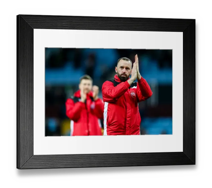 Framed Print : Bristol City's Aaron Wilbraham Shows Appreciation to Fans After 2-0 Defeat by Aston Villa Framed Print : Bristol City's Aaron Wilbraham Shows Appreciation to Fans After 2-0 Defeat by Aston Villa