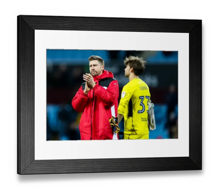 Framed Print : Bristol City's Jens Hegeler Shows Gratitude to Fans After 2-0 Loss at Villa Park