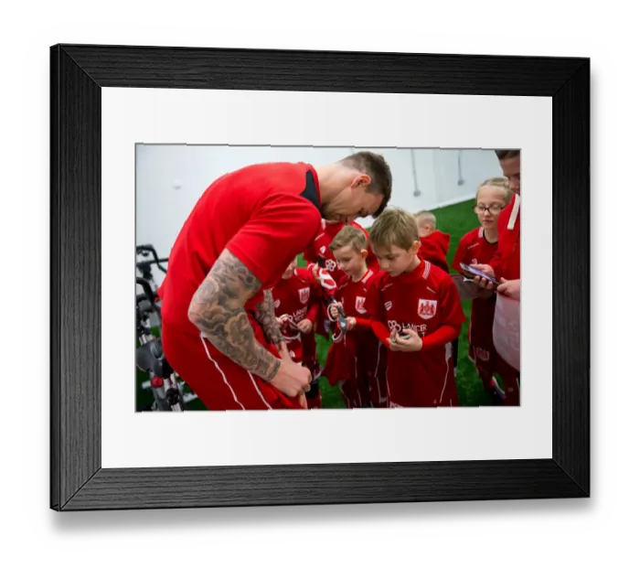 Framed Print : Bristol City: Mascots and Players Unite in the Dressing Room Framed Print : Bristol City: Mascots and Players Unite in the Dressing Room