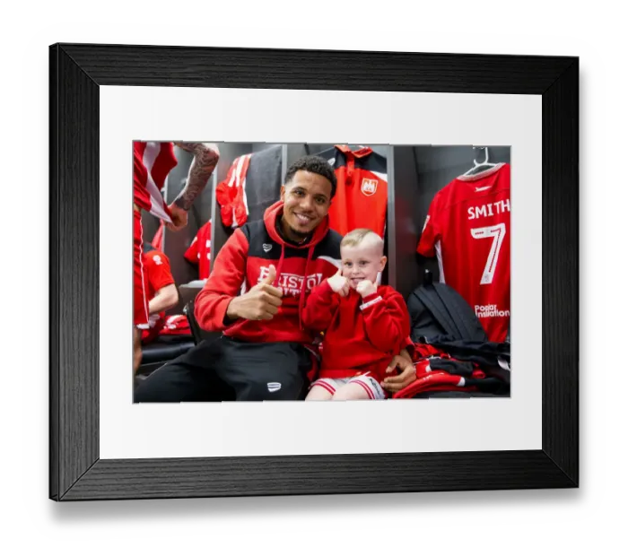 Framed Print : Bristol City FC: Uniting Mascots and Players in the Dressing Room Framed Print : Bristol City FC: Uniting Mascots and Players in the Dressing Room