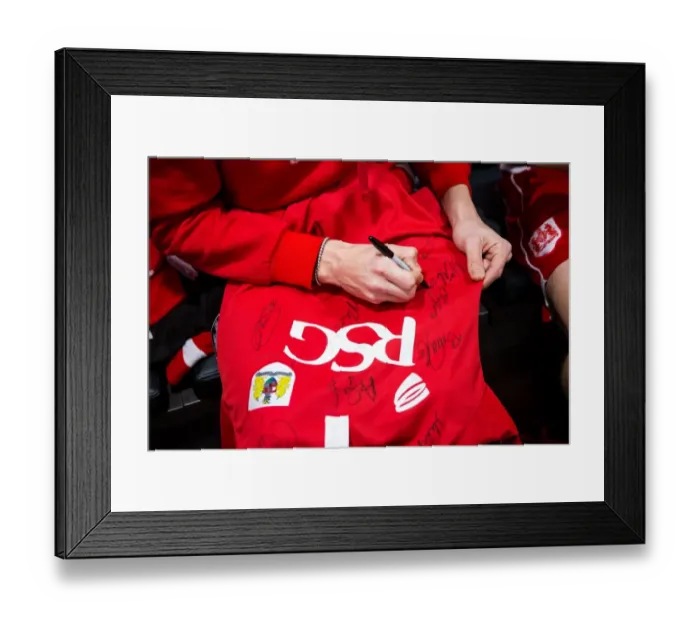 Framed Print : Bristol City: Mascots and Players Unite in the Dressing Room - Sky Bet EFL Championship (04 / 03 / 2017)