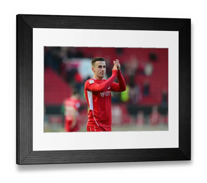 Framed Print : Bristol City's Joe Bryan Applauding Fans After Securing Championship Victory Over Burton Albion