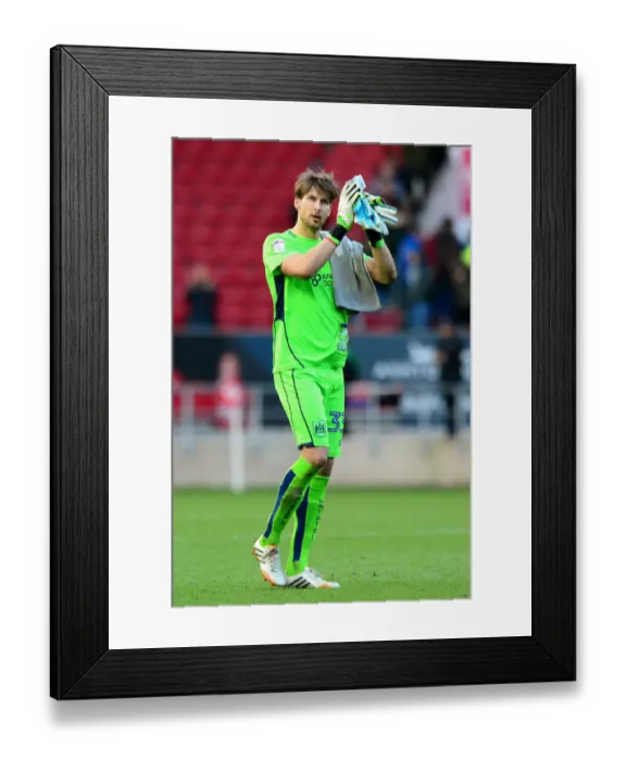 Framed Print : Bristol City's Fabian Giefer Applauding Fans After Game vs. Burton Albion (04 / 03 / 2017) Framed Print : Bristol City's Fabian Giefer Applauding Fans After Game vs. Burton Albion (04 / 03 / 2017)