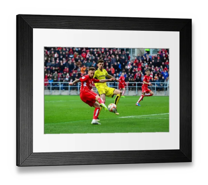Framed Print : Bristol City's Matty Taylor Scores Against Burton Albion at Ashton Gate, March 2017