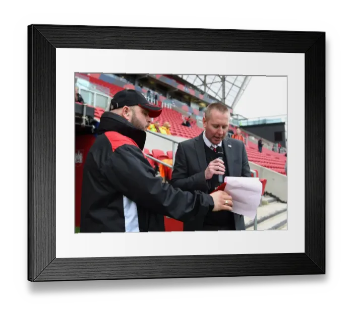 Framed Print : Bristol City vs Burton Albion: Adam Baker Announces Line-Up at Ashton Gate (March 4, 2017) Framed Print : Bristol City vs Burton Albion: Adam Baker Announces Line-Up at Ashton Gate (March 4, 2017)