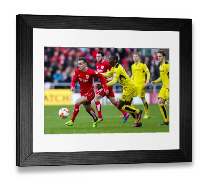 Framed Print : Bristol City vs Burton Albion: Joe Bryan vs Marvin Sordell Clash in Championship Showdown Framed Print : Bristol City vs Burton Albion: Joe Bryan vs Marvin Sordell Clash in Championship Showdown