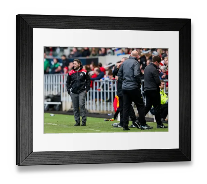Framed Print : Bristol City Manager Lee Johnson's Intense Focus: Championship Clash vs. Burton Albion Framed Print : Bristol City Manager Lee Johnson's Intense Focus: Championship Clash vs. Burton Albion