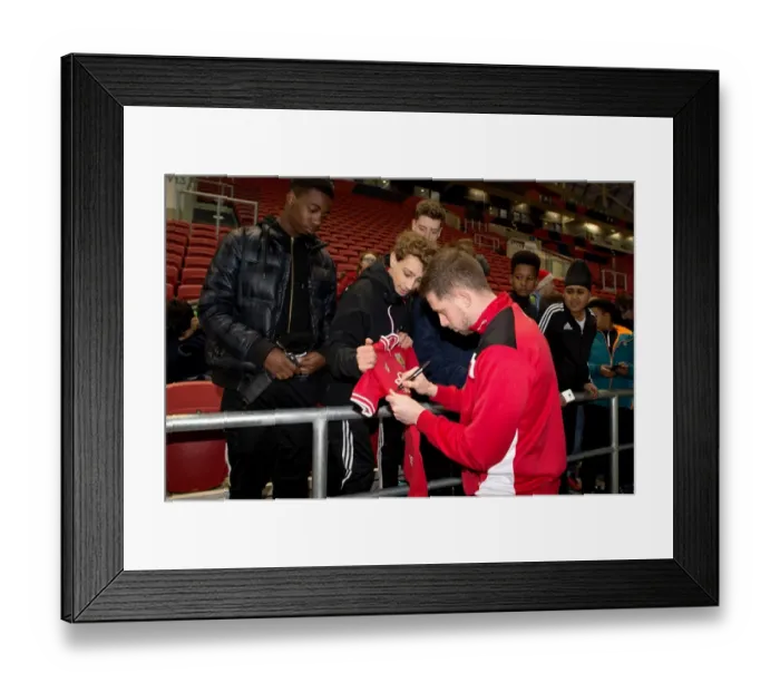Framed Print : Young Fans Meet and Greet with Frank Fielding and Zak Vyner of Bristol City during Sky Bet Championship Match