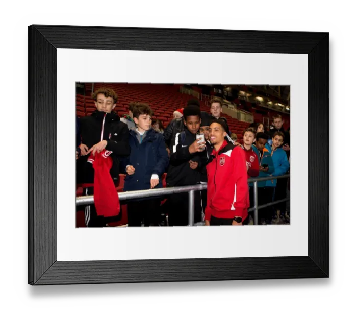 Framed Print : Young Fans Meet Their Heroes: Frank Fielding and Zak Vyner of Bristol City at Ashton Gate Framed Print : Young Fans Meet Their Heroes: Frank Fielding and Zak Vyner of Bristol City at Ashton Gate