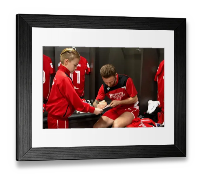 Framed Print : Mascots and Players Unite: A Glimpse into the Bristol City Dressing Room - Bristol City vs. Norwich City, 2017 Framed Print : Mascots and Players Unite: A Glimpse into the Bristol City Dressing Room - Bristol City vs. Norwich City, 2017