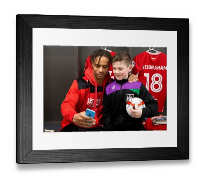 Framed Print : Sky Bet Championship: Uniting Mascots and Players - A Glimpse into the Bristol City Dressing Room (Bristol City vs. Norwich City, 2017)
