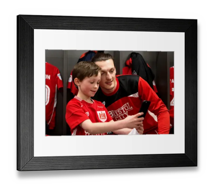 Framed Print : Mascots Meet Players: Bristol City vs. Norwich City, 2017 Framed Print : Mascots Meet Players: Bristol City vs. Norwich City, 2017