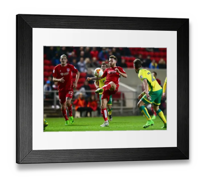 Framed Print : Bristol City vs Norwich City: Matt Taylor in Action at Ashton Gate, March 7, 2017 (Sky Bet Championship)