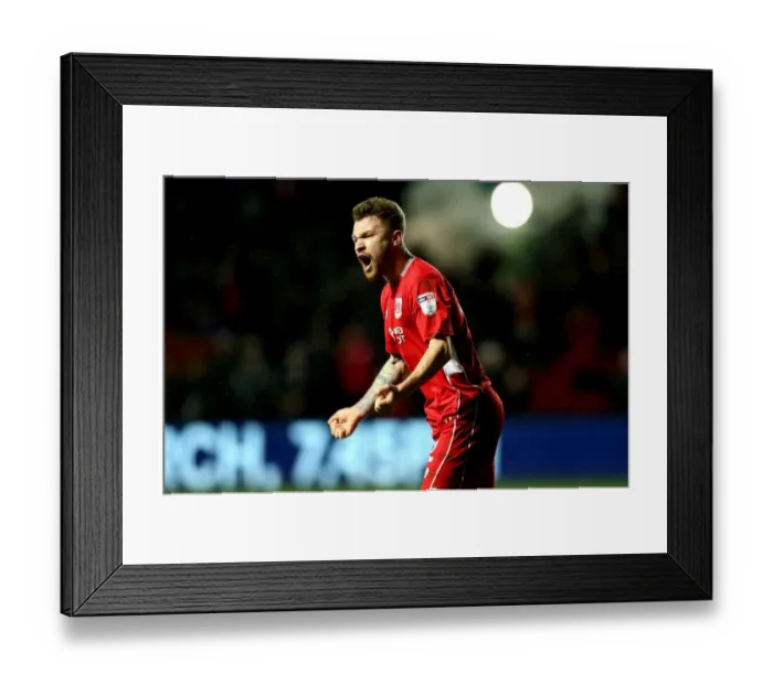 Framed Print : Bristol City: Bailey Wright Scores the Goal Against Norwich City - Matt Taylor's Euphoric Reaction Framed Print : Bristol City: Bailey Wright Scores the Goal Against Norwich City - Matt Taylor's Euphoric Reaction