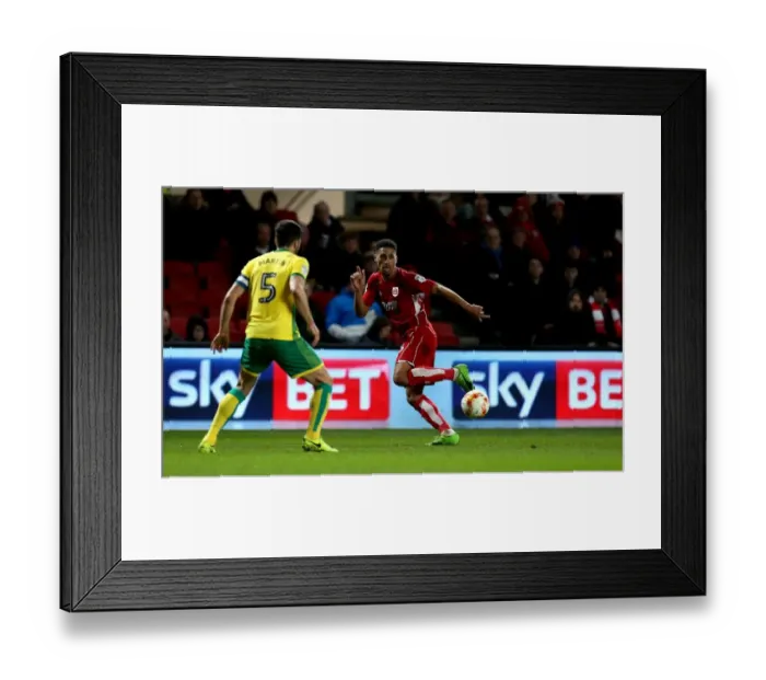 Framed Print : Bristol City vs Norwich City: Zak Vyner Passes the Ball at Ashton Gate, Sky Bet Championship Framed Print : Bristol City vs Norwich City: Zak Vyner Passes the Ball at Ashton Gate, Sky Bet Championship