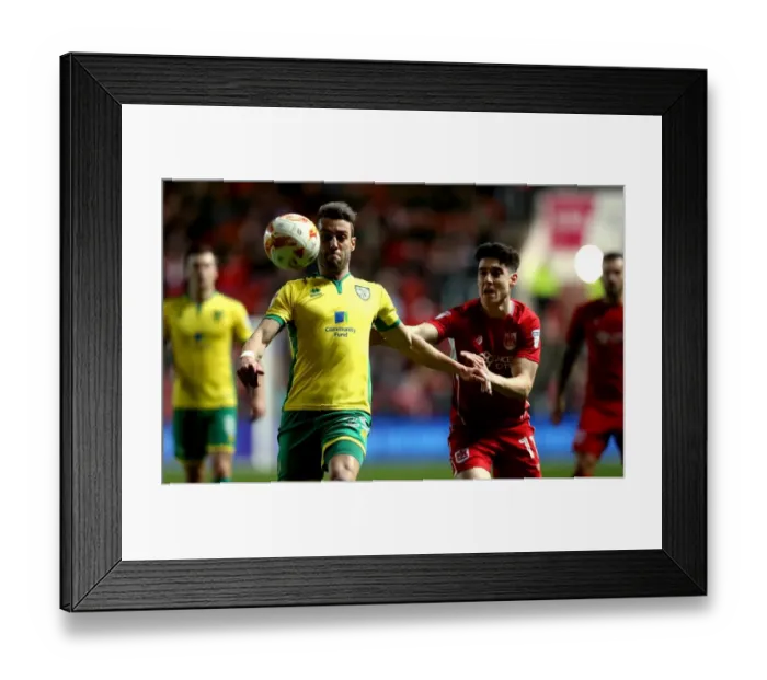Framed Print : Chasing Down the Canaries: O'Dowda Closes In on Ivo Pinto at Ashton Gate