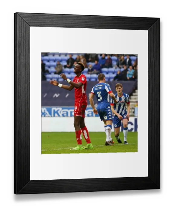 Framed Print : Tammy Abraham's Disappointment: Wigan Athletic vs. Bristol City, Sky Bet Championship (11 March 2017) Framed Print : Tammy Abraham's Disappointment: Wigan Athletic vs. Bristol City, Sky Bet Championship (11 March 2017)