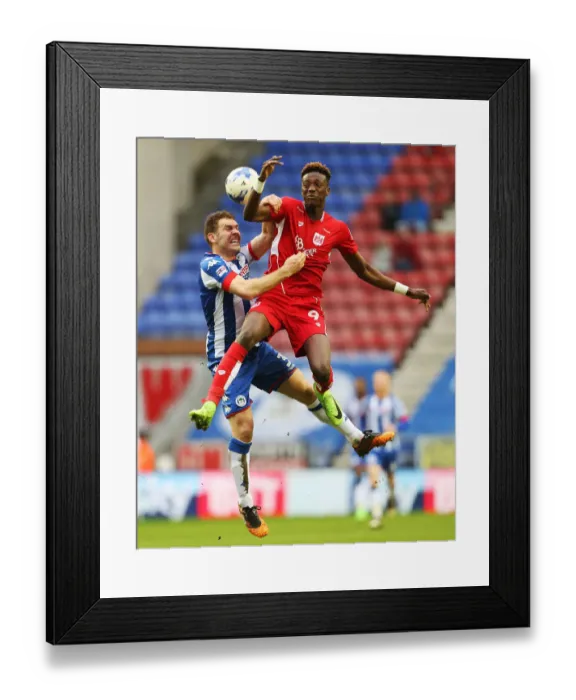 Framed Print : Tammy Abraham vs Jake Buxton: Intense Battle at DW Stadium - Wigan Athletic vs Bristol City, Sky Bet Championship Framed Print : Tammy Abraham vs Jake Buxton: Intense Battle at DW Stadium - Wigan Athletic vs Bristol City, Sky Bet Championship