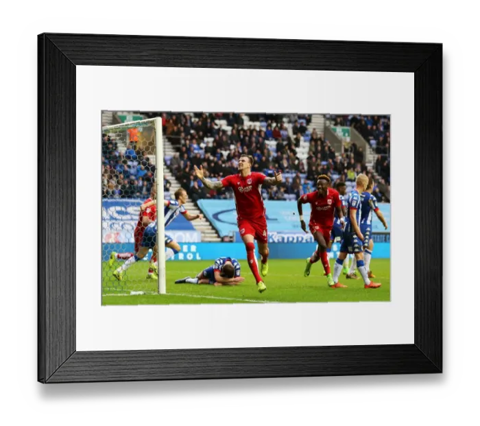 Framed Print : Aden Flint's Euphoric Goal: Bristol City Takes the Lead over Wigan Athletic in Sky Bet Championship (March 11, 2017) Framed Print : Aden Flint's Euphoric Goal: Bristol City Takes the Lead over Wigan Athletic in Sky Bet Championship (March 11, 2017)