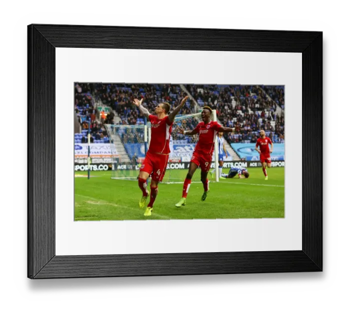 Framed Print : Aden Flint's Thrilling Goal Celebration: Bristol City's Historic First at Wigan Athletic, Sky Bet Championship (March 11, 2017) Framed Print : Aden Flint's Thrilling Goal Celebration: Bristol City's Historic First at Wigan Athletic, Sky Bet Championship (March 11, 2017)