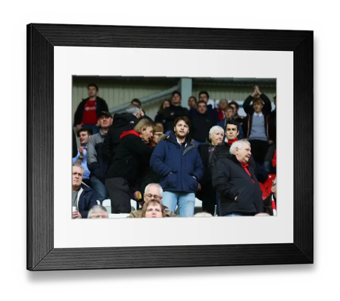 Framed Print : Unwavering Passion of Bristol City Fans at Wigan Athletic's Championship Match, November 2017