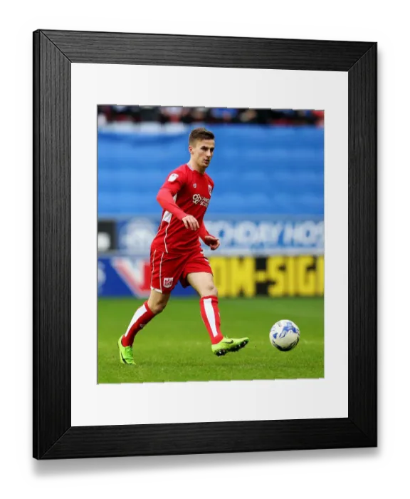 Framed Print : Joe Bryan of Bristol City in Action against Wigan Athletic, Sky Bet Championship, 2017