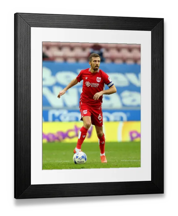 Framed Print : Gary O'Neil in Action: Wigan Athletic vs. Bristol City, Sky Bet Championship, 11 March 2017