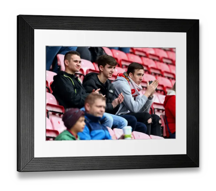 Framed Print : Bristol City Fans at Wigan Athletic vs. Bristol City Championship Match, 11 / 03 / 2017