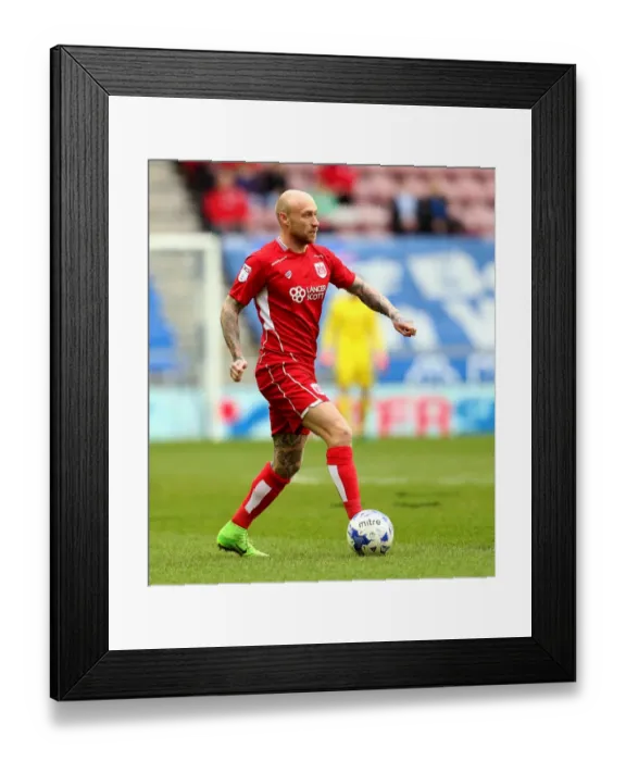 Framed Print : David Cotterill in Action: Wigan Athletic vs. Bristol City, Sky Bet Championship (11 March 2017)