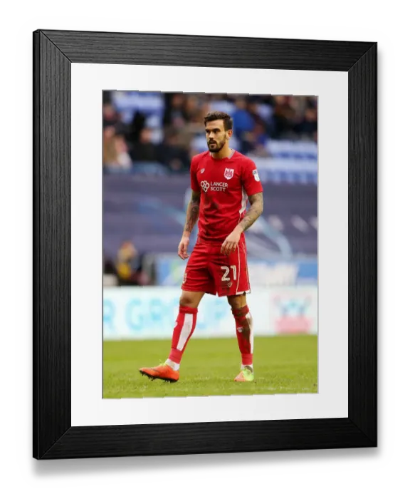 Framed Print : Marlon Pack of Bristol City in Action Against Wigan Athletic, Sky Bet Championship, 2017