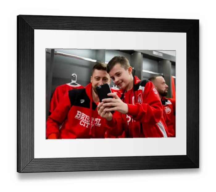 Framed Print : Mascots Invade Bristol City Dressing Room Before Match Framed Print : Mascots Invade Bristol City Dressing Room Before Match