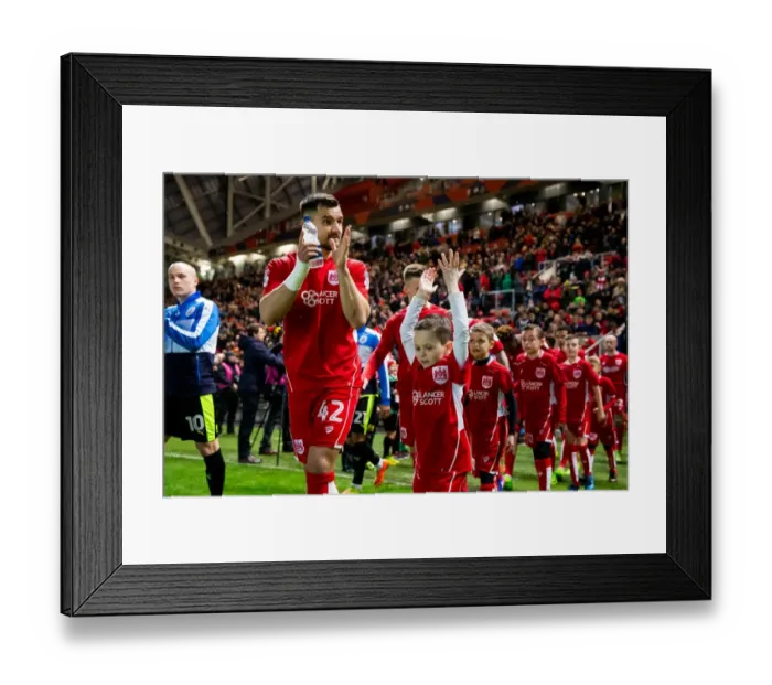 Framed Print : Mascot Showdown: Bristol City vs Huddersfield Town in the Sky Bet EFL Championship