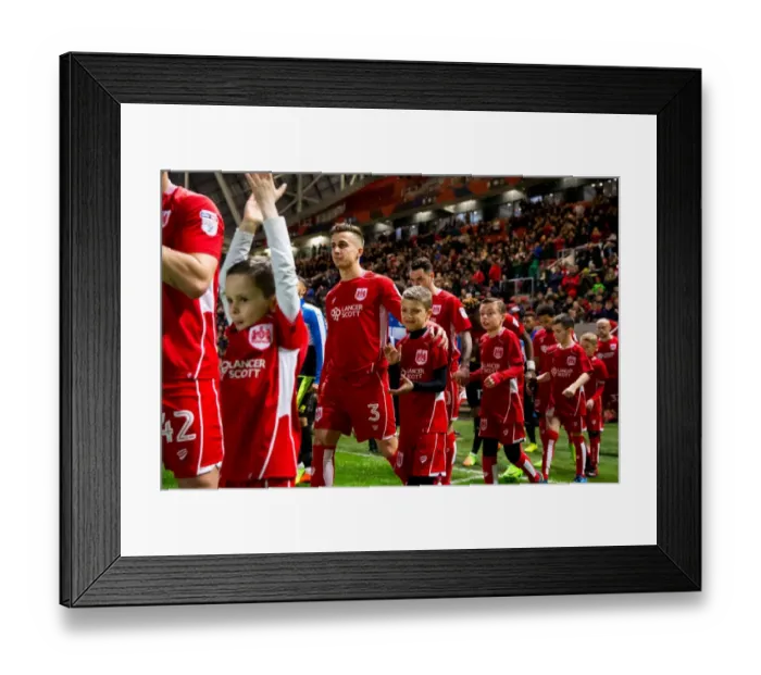 Framed Print : Ashton Gate Mascot Showdown: Bristol City vs Huddersfield Town, Sky Bet EFL Championship