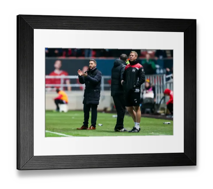 Framed Print : Bristol City's Lee Johnson Celebrates Lee Tomlin's Goal: 1-0 vs. Huddersfield Town (Mar 17, 2017)