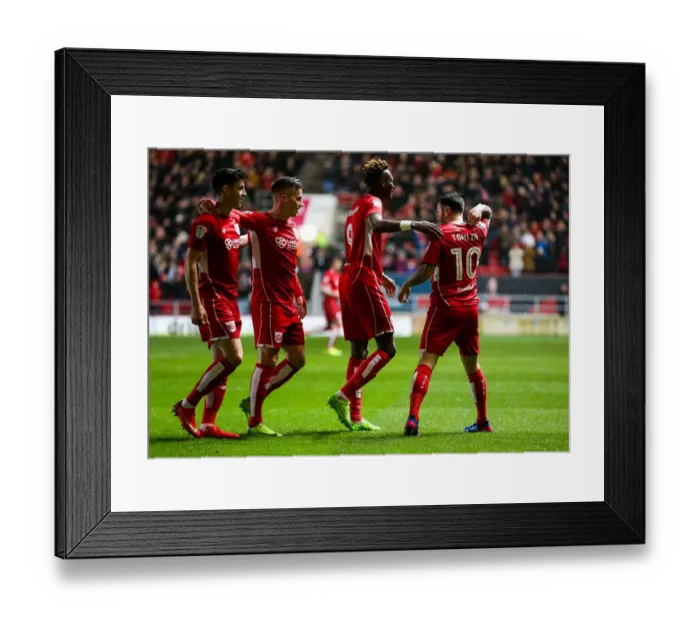 Framed Print : Bristol City Leads Huddersfield Town 1-0: Lee Tomlin's Goal Celebration (Sky Bet EFL Championship, 2017) Framed Print : Bristol City Leads Huddersfield Town 1-0: Lee Tomlin's Goal Celebration (Sky Bet EFL Championship, 2017)