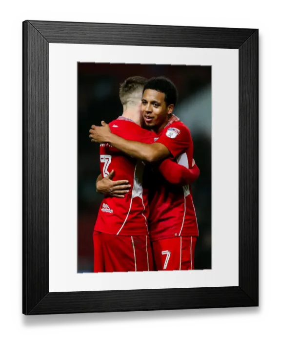 Framed Print : Bristol City's Glorious 4-0 Victory: Korey Smith and Joe Bryan Celebrate at Ashton Gate Framed Print : Bristol City's Glorious 4-0 Victory: Korey Smith and Joe Bryan Celebrate at Ashton Gate