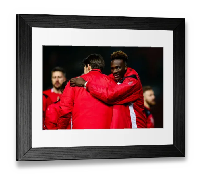 Framed Print : Bristol City's 4-0 Victory: Tammy Abraham's Thrilling Goal Celebration at Ashton Gate Framed Print : Bristol City's 4-0 Victory: Tammy Abraham's Thrilling Goal Celebration at Ashton Gate
