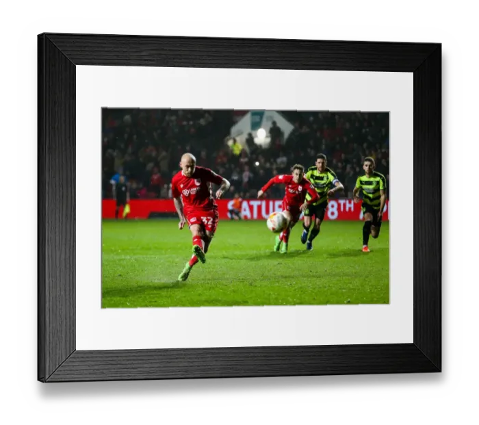 Framed Print : David Cotterill's Penalty: 4-0 Brasitol City's Victory over Huddersfield Town Framed Print : David Cotterill's Penalty: 4-0 Brasitol City's Victory over Huddersfield Town