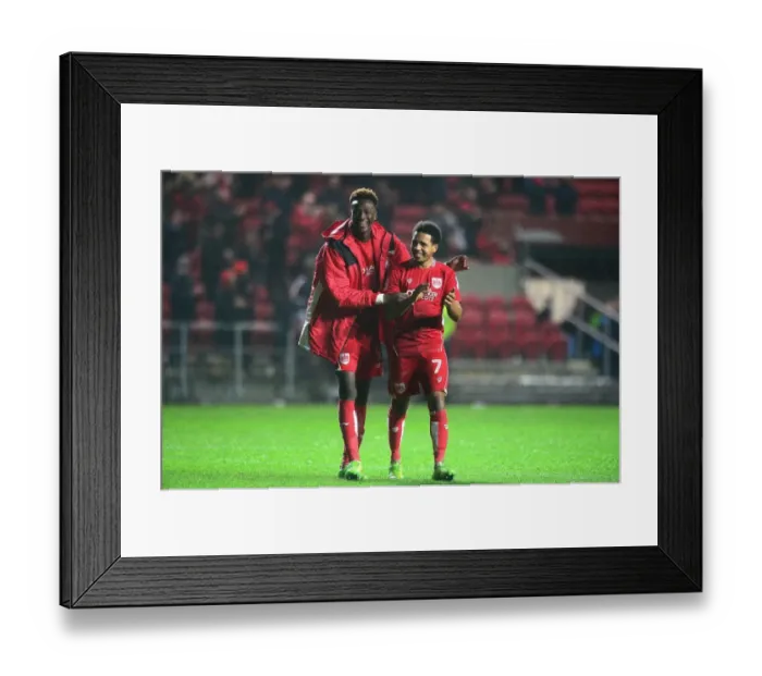 Framed Print : Bristol City's Korey Smith and Tammy Abraham Celebrate Championship Victory Over Huddersfield Town (17 / 03 / 2017) Framed Print : Bristol City's Korey Smith and Tammy Abraham Celebrate Championship Victory Over Huddersfield Town (17 / 03 / 2017)