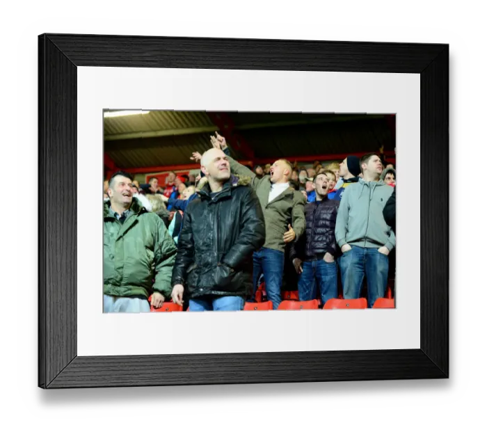 Framed Print : Exultant Bristol City Fans Celebrate at Ashton Gate Framed Print : Exultant Bristol City Fans Celebrate at Ashton Gate