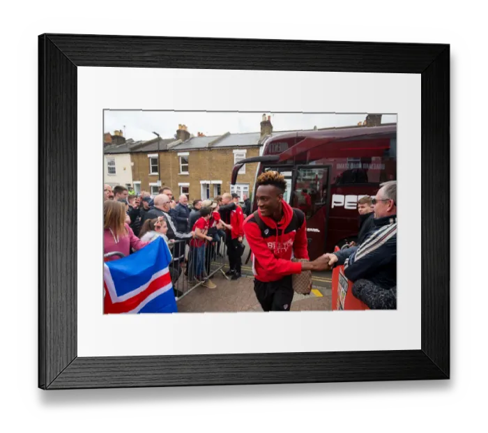 Framed Print : Tammy Abraham's Arrival: Brentford vs. Bristol City, 01.04.2017
